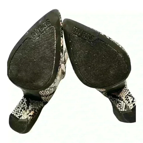 GUESS Snakeskin Knee-High Boots, Pointed Toe, 3" Block Heel – Size 6 - Picture 5 of 5